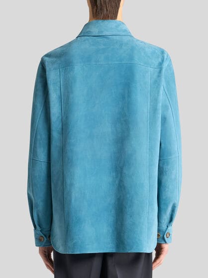 SUEDE OVERSHIRT WITH PEGASO