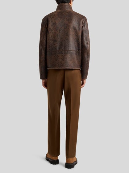 SHEARLING JACKET WITH PRINT