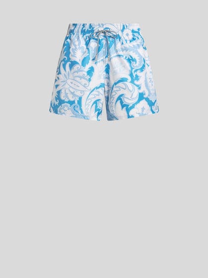 FLORAL-PRINT BEACH SHORTS