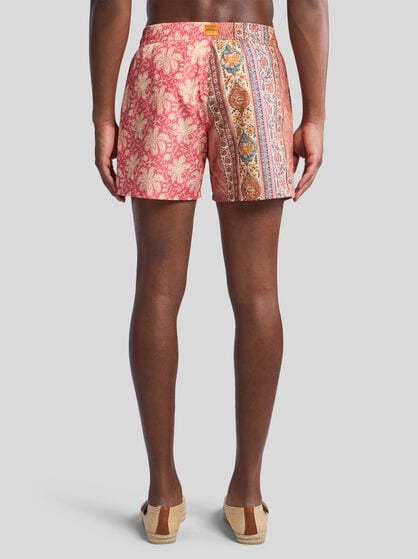 DOUBLE-PATTERN SWIM SHORTS