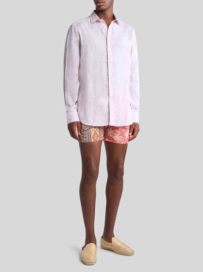 DOUBLE-PATTERN SWIM SHORTS
