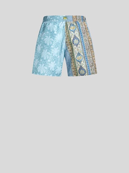 DOUBLE-PATTERN SWIM SHORTS