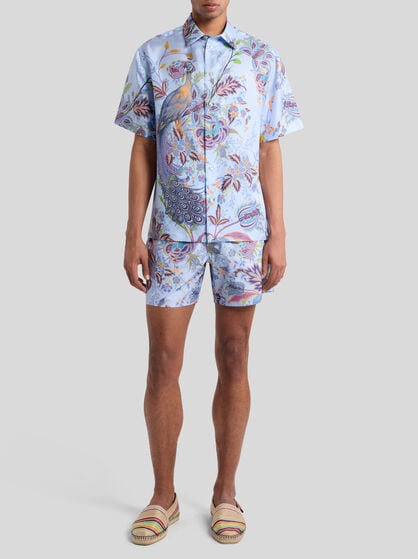 SWIMSUIT WITH PLACED FLORAL PRINT