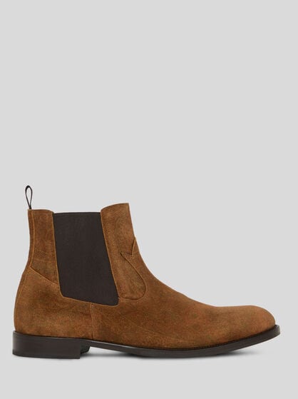 SUEDE CHELSEA ANKLE BOOTS WITH ARNICA MOTIF