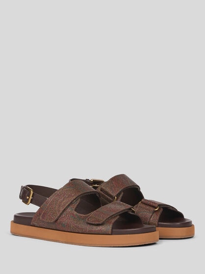 PAISLEY SANDALS WITH STRAP