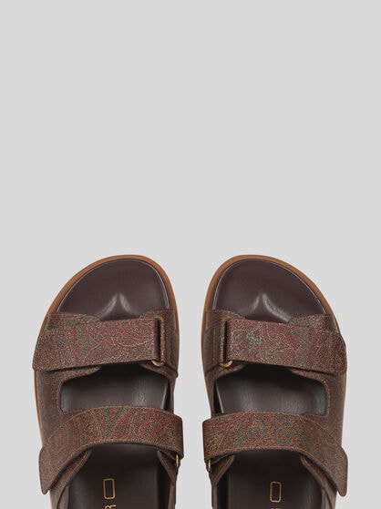 PAISLEY SANDALS WITH STRAP