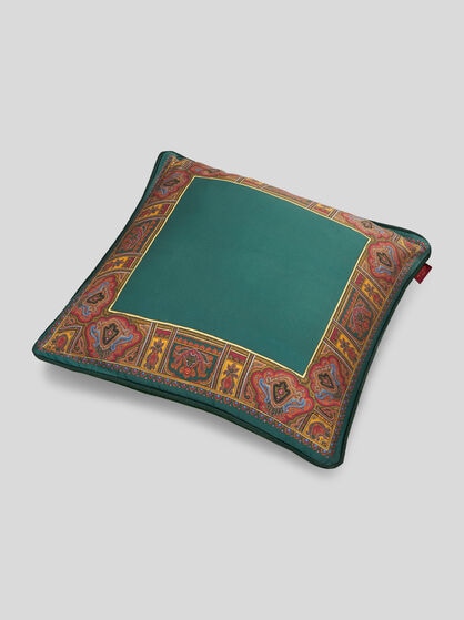 PRINTED SILK CUSHION