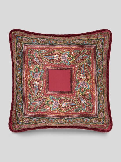 PRINTED SILK CUSHION