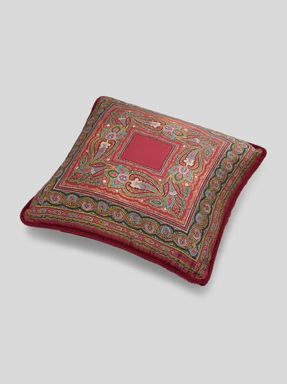 PRINTED SILK CUSHION