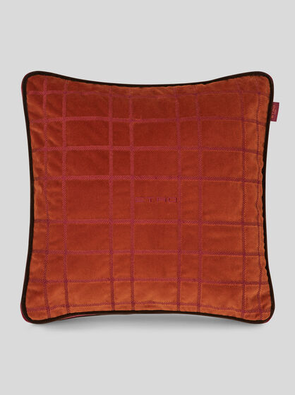 EMBROIDERED VELVET CUSHION