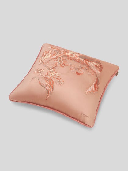 CUSHION WITH LEAFY FLORAL MOTIF