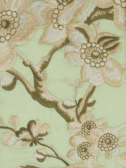 CUSHION WITH LEAFY FLORAL MOTIF