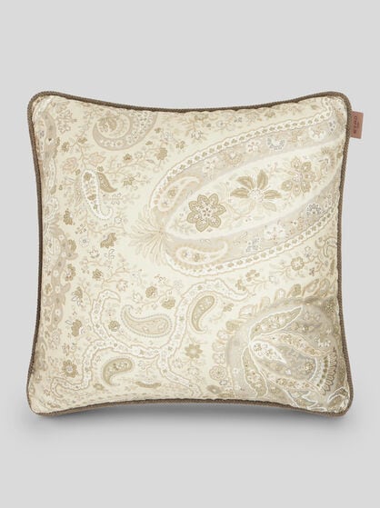 CUSHION WITH PAISLEY EMBROIDERY