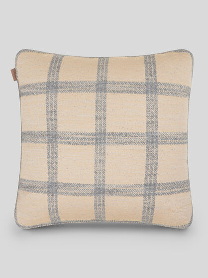 CHECK CUSHION WITH LOGO