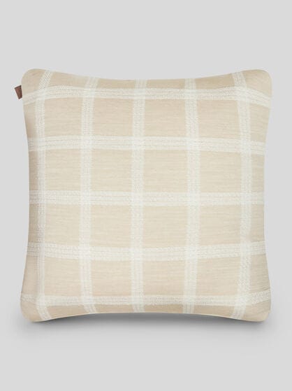 CHECK CUSHION WITH LOGO