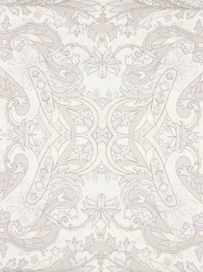COTTON CUSHION WITH LEAFY PRINT