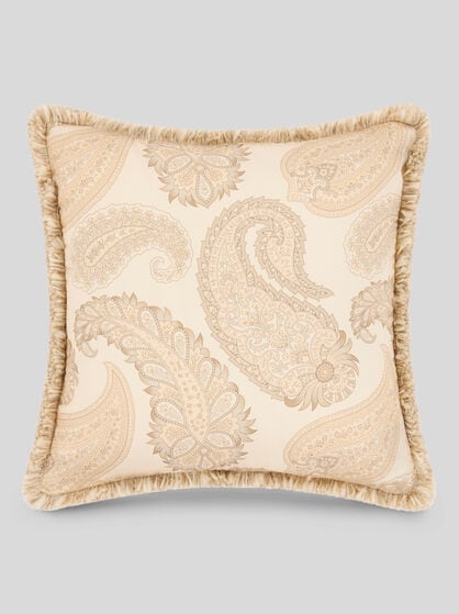 COTTON CUSHION WITH TWO PRINTS