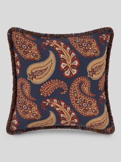 COTTON CUSHION WITH TWO PRINTS, 60 X 60