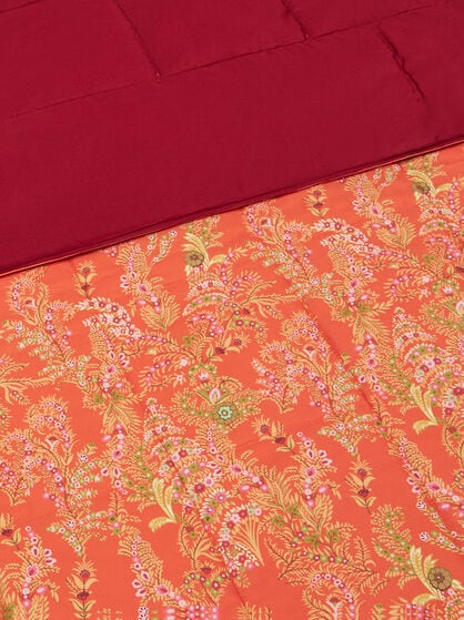 COTTON SATIN QUILT WITH PAISLEY PRINT