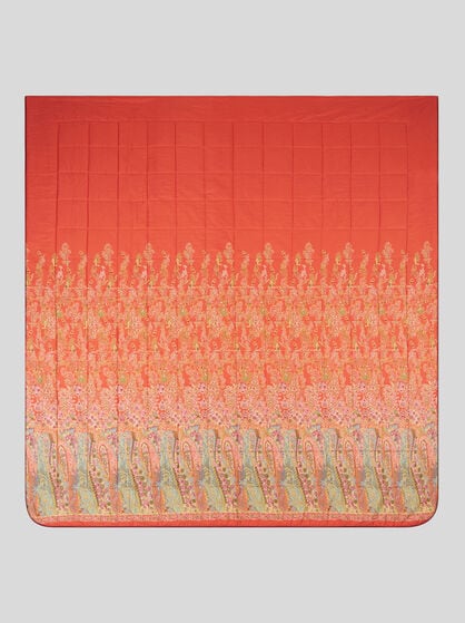COTTON SATIN QUILT WITH PAISLEY PRINT