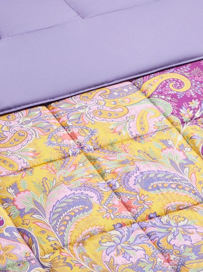 SILK QUILT WITH LEAFY PRINT