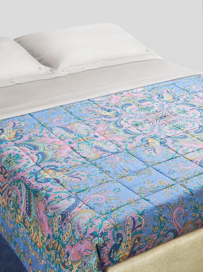 COTTON QUILT WITH LEAFY PRINT