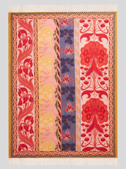 MEHRFARBIG GEBLÜMTES PLAID