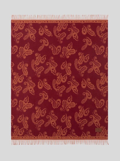 PLAID JACQUARD DE LANA CON MOTIVO PAISLEY