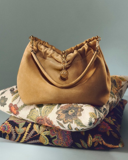 MEDIUM VELA BLOSSOM BAG IN SUEDE