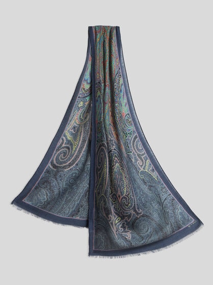 MULTICOLOURED PAISLEY SCARF