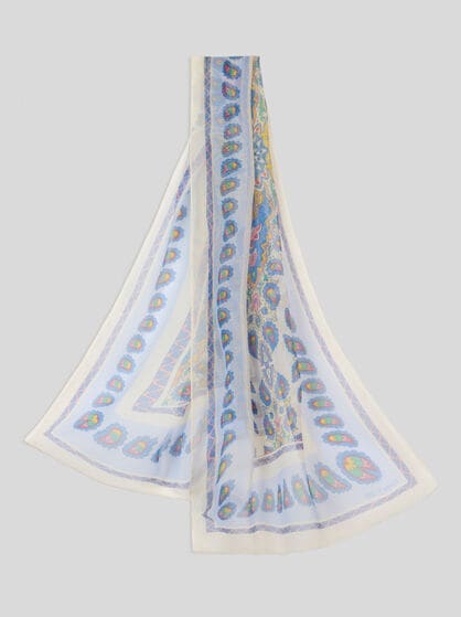 MEDALLION AND PAISLEY SCARF