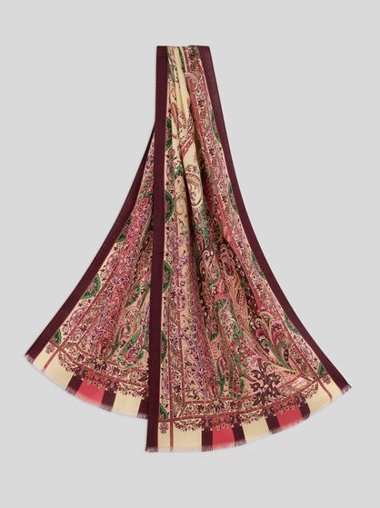 WOOL AND SILK JACQUARD SCARF