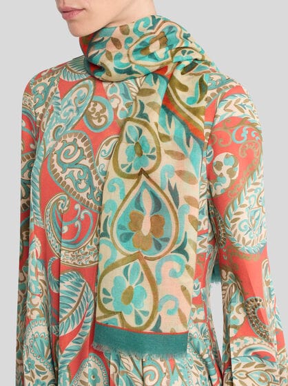 PAISLEY CASHMERE-BLEND SCARF