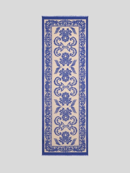 CHIFFON SCARF WITH FLORAL PRINT