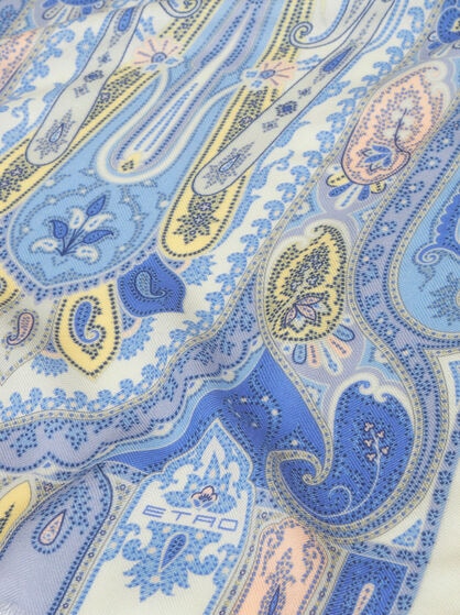 PRINTED SILK AND CASHMERE SCARF