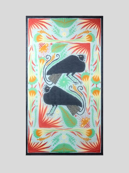 ETRO X TABBY BOOTH MODAL-BLEND SCARF WITH PLACED PRINT