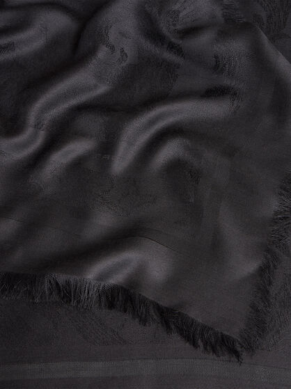 SILK AND WOOL JACQUARD SCARF