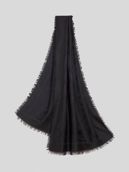 SILK AND WOOL JACQUARD SCARF