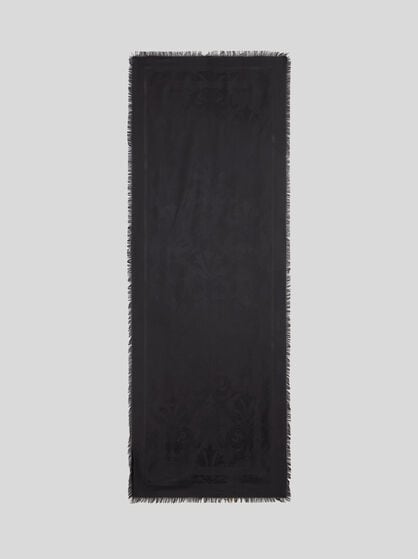 SILK AND WOOL JACQUARD SCARF
