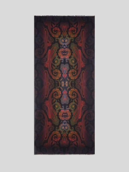 WOOL AND CASHMERE SCARF WITH DEGRAD&Eacute; MOTIF