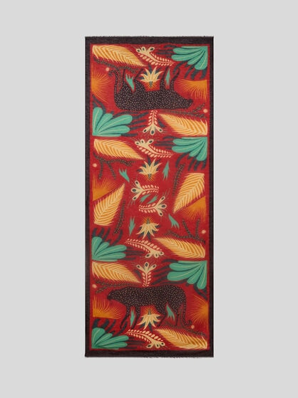 ETRO X TABBY BOOTH MODAL-BLEND SCARF WITH PLACED PRINT