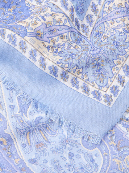 WOOL AND SILK SCARF WITH PAISLEY PRINT