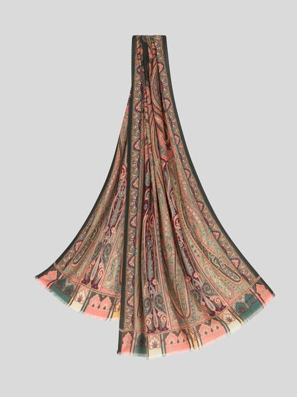 FRINGED PAISLEY SCARF