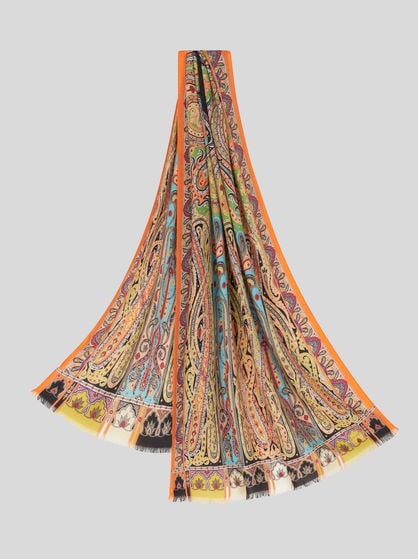 FRINGED PAISLEY SCARF