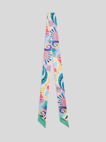 MULTICOLOURED SILK PAISLEYINA WITH MOTIF