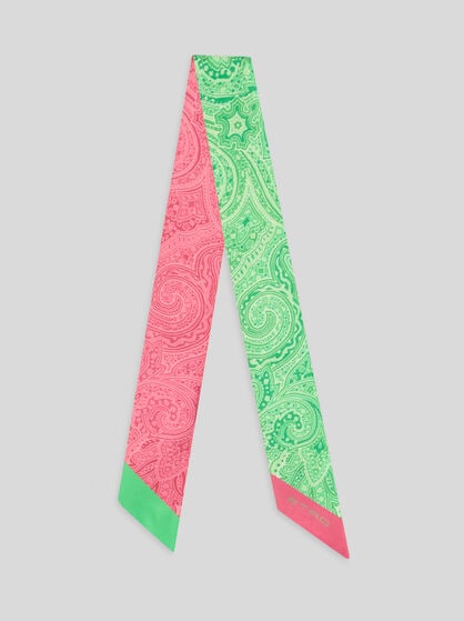 ツートンカラー ペイズリーモチーフ シルク ペイズリーナ