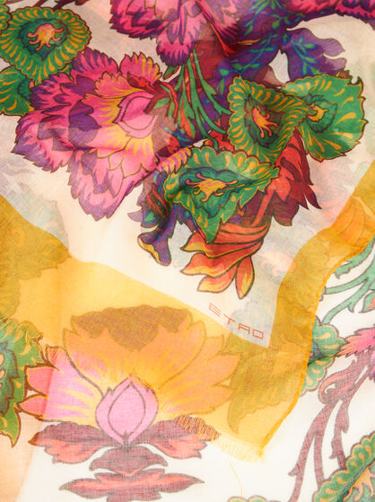FLORAL TWILL SCARF
