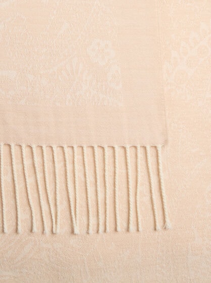 WOOL JACQUARD SCARF WITH FLORAL PAISLEY MOTIF