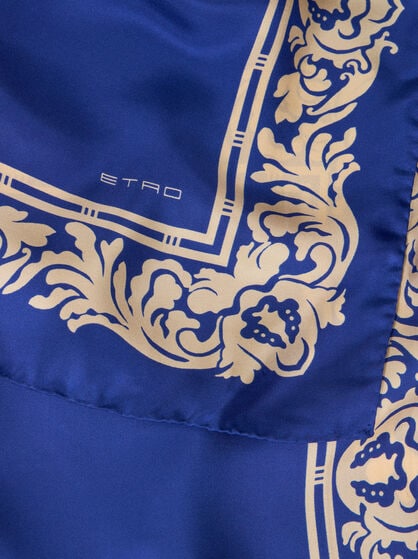SILK SCARF WITH FLORAL PRINT