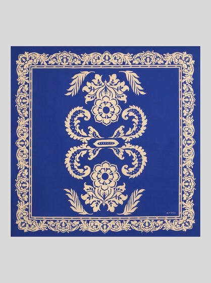 SILK SCARF WITH FLORAL PRINT